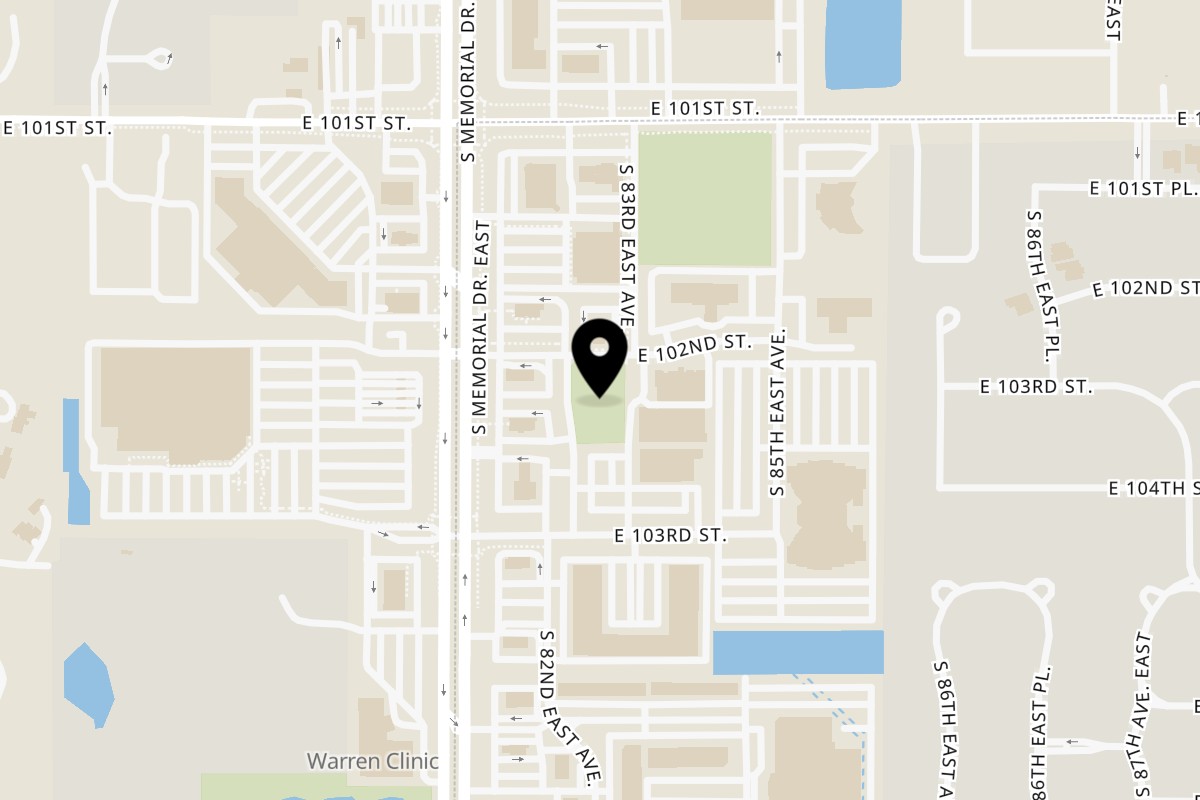 Map showing the location of Gyros By Ali Bixby on 10245 S 82nd E Ave in Tulsa